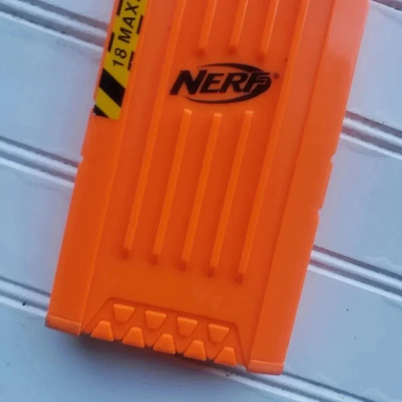 Nerf N-Strike Elite 18 Dart Round Clip Mag Magazine  Solid Orange - Picture 3 of 9